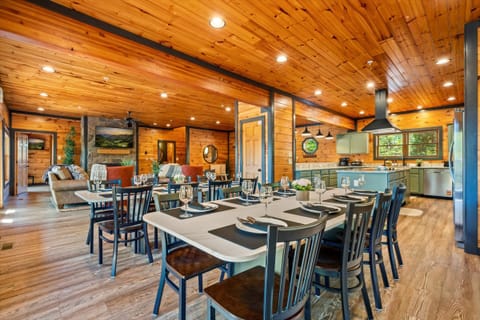 The Dining Room fits up to 30 people across 3 large dining tables and a countertop bar.