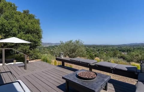 Fire pit with the view yard