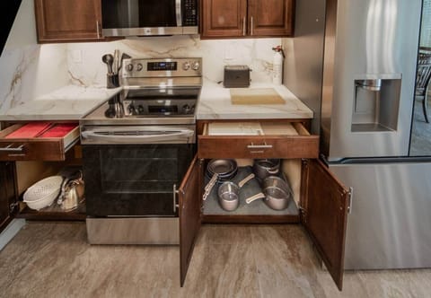 Fully stocked kitchen