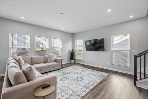 Curl up in the main-level living room & stream your favorites on the smart TV​