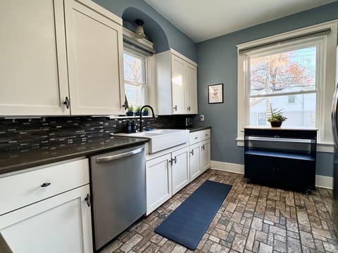 I wonder if the kitchen has (fill in the blank)? The answer is probably yes! Blender, Slow Cooker, Air Fryer, Toaster, Mixer, full assortment of pots and pans, spices, knives, drip coffee, Keurig, single serve pour over coffee and more!