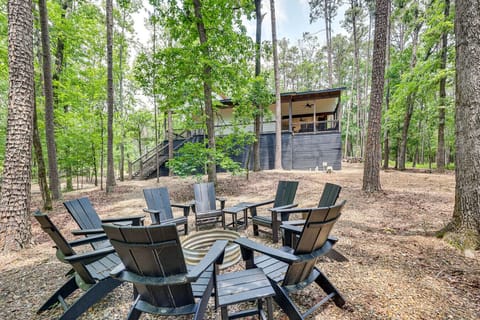 Backyard | Fire Pit Seating | Wooded Lot Setting