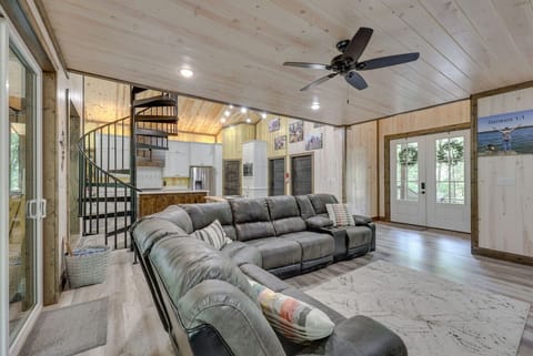 Living Room | Sectional Sofa | Spiral Staircase Access