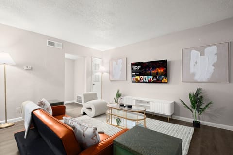 Inviting Living Room with Smart TV