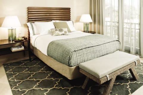Sink into plush bedding for a quiet, restorative sleep