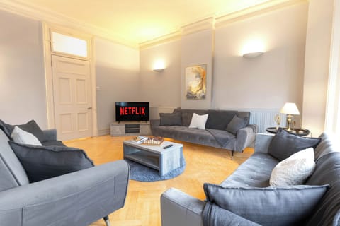 Living room with smart TV