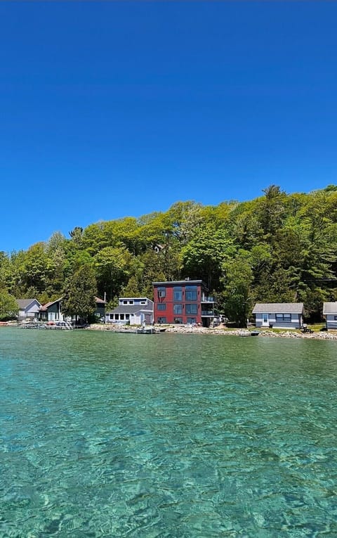OVERVIEW:  Looking back at the house from out on Crystal Lake