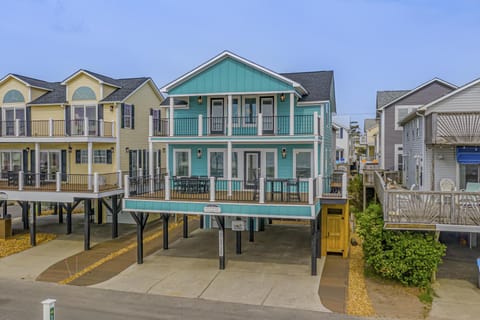 Spacious beachfront home with panoramic ocean views and private balconies