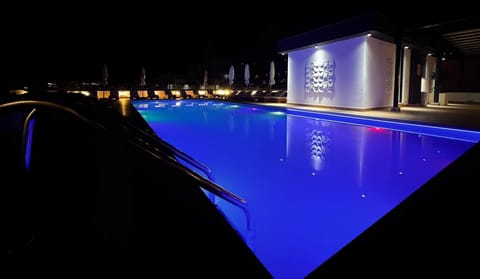 Rooftop pool area