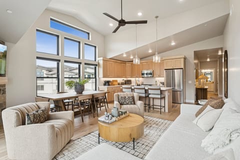 Open and bright with a vaulted ceiling