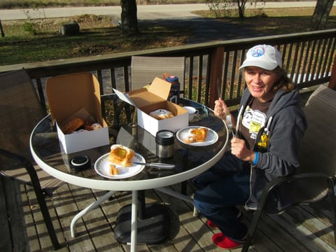 Treats from Reynard's Bakery for a deck breakfast treat