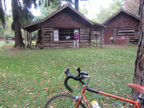 On yhe grounds of the Green Lake Conference Center, on the Loop the Lake route.