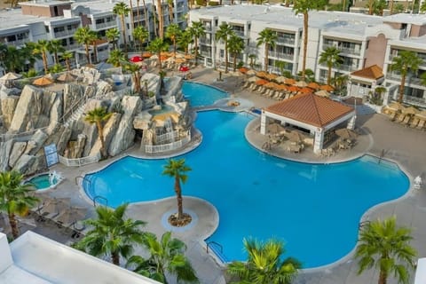 Soak up sunshine above the lagoon pool and palm oasis.