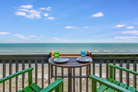 Balcony with seating and incredible views!