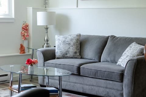 Unwind in the comfort of our stylish living room as you plan your next exciting adventure.