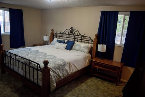 Master bedroom with king bed.
