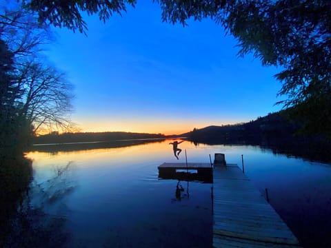 Sunset on our private bay on the wild, glorious Gatineau river.
