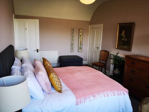 master bedroom with superking bed and wonderful views