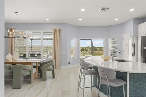 Kitchen and Dining - The View to the Pool and Beyond