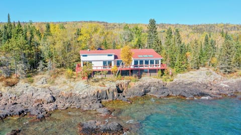 Njordhaus offers a picturesque retreat on Lake Superior's North Shore, near Grand Marais, Minnesota.