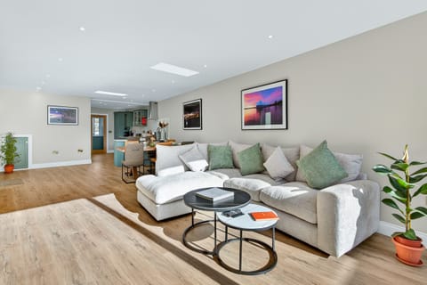 Living room with smart TV