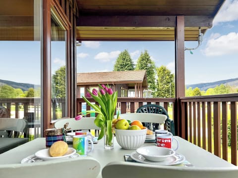 Sitting-out-area | Blairlagan Lodge, Hunters Quay, near Dunoon