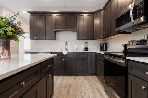 Full kitchen. Great for cooking or hosting.