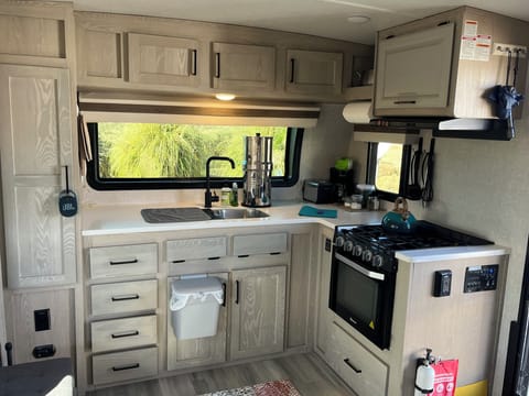 Fully stocked kitchen