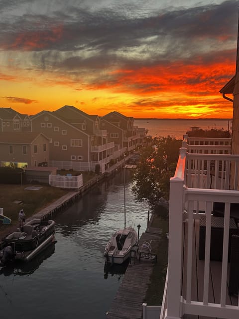 Sunset view from top balcony