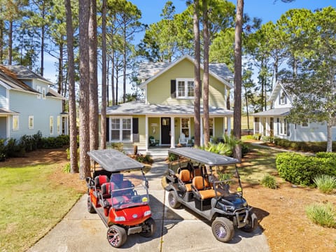 Two Six Seat Golf Carts
