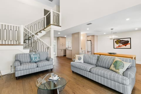 Downstairs with view of staircase