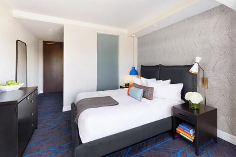 Stretch out in a spacious room designed for quiet rest.