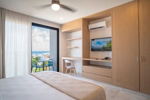 Wake up to ocean breezes and a bright, serene room.