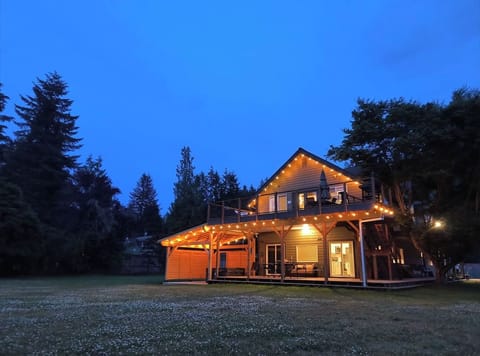 The Skykomish River Estate absolutely glows in the evening!