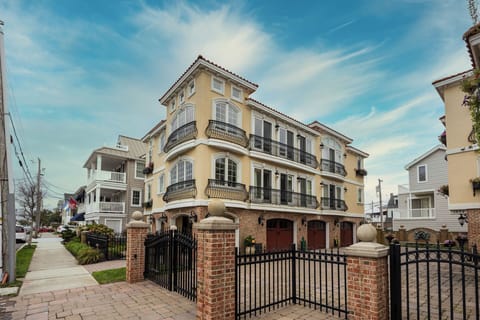 Elegant coastal retreat with balconies, steps from beach & boardwalk