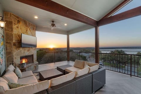 Wood-Burning Fireplace on 3rd Story Balcony