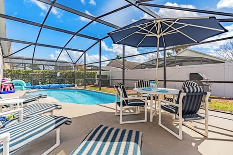 Relax poolside with loungers, shaded dining, and complimentary BBQ grill.