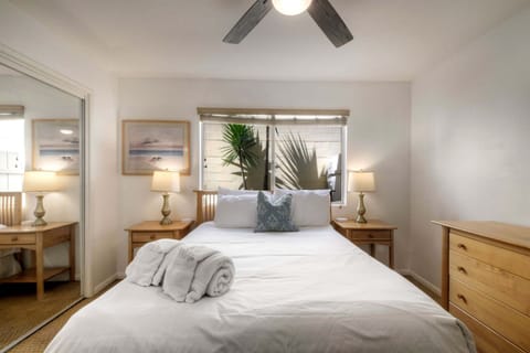 Bright, cozy bedroom with soft linens