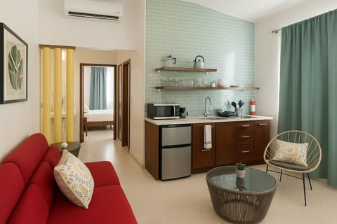 Inside the apartment