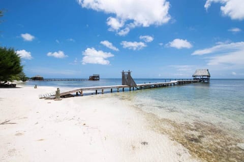 Beach with Private dock for Milton Point Owners and guests. 
