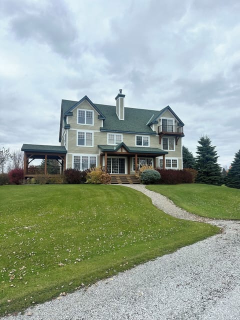 House looks westerly to Lake Champlain