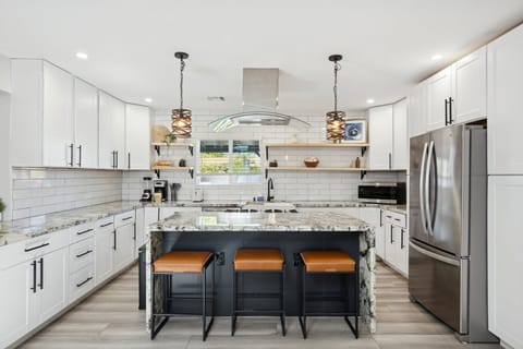 Prepare meals, try recipes, or just admire all the countertop space.