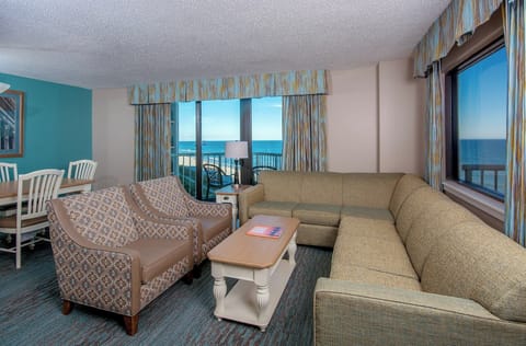 Unwind on the roomy sectional with sweeping ocean views.
