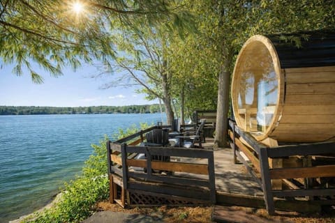 Private sauna by the lake