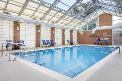 Swim laps comfortably with plenty of deck space to lounge.