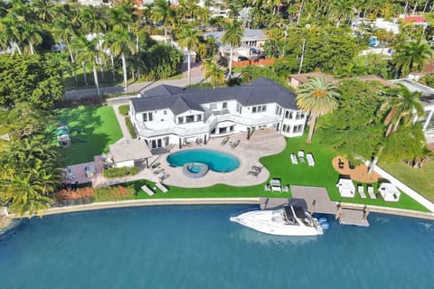 Large-scale waterfront living with a private dock and direct water access.