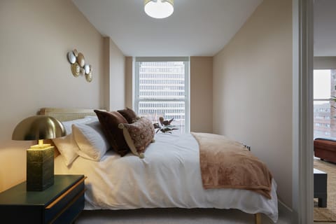 A serene bedroom designed for uninterrupted, quality sleep