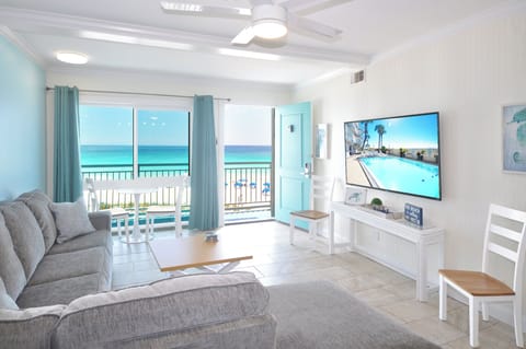 Living Room - Aqua Villa Resort Unit 404, Okaloosa Island, Fort Walton Beach, Vacation Condos by Sunset Resort Rentals