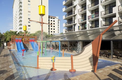 Splash and play in the interactive kids water zone.