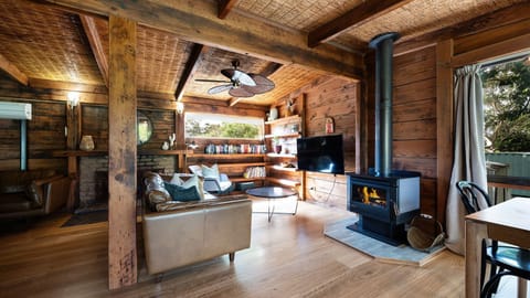 Relax by the Coonara fireplace after exploring the peninsula.
